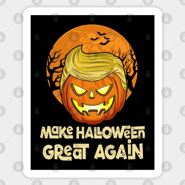 Funny Trumpkin Make Halloween Great Again Gift Sticker by HCMGift